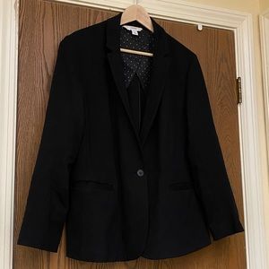 TWO old navy blazers - black & grey